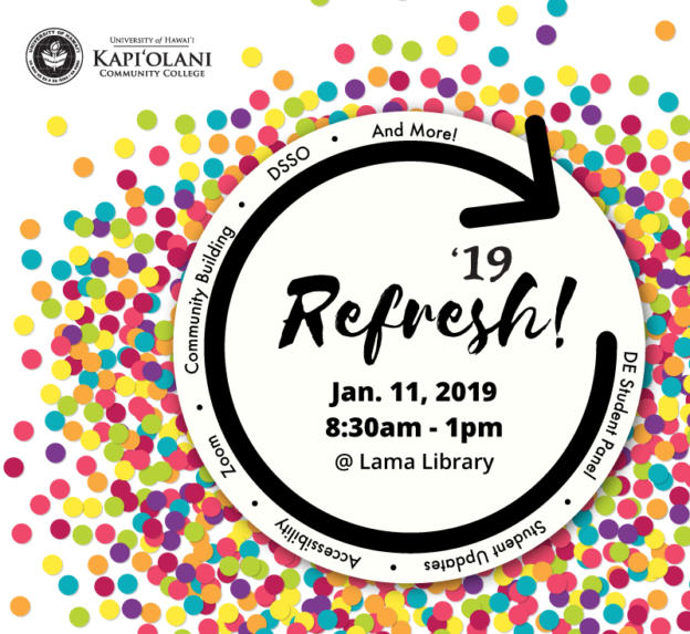 Refresh 19 Jan 11, 2019 8:30-1pm at Lama Library