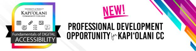 New Professional Development Opportunity for Kapiolani.